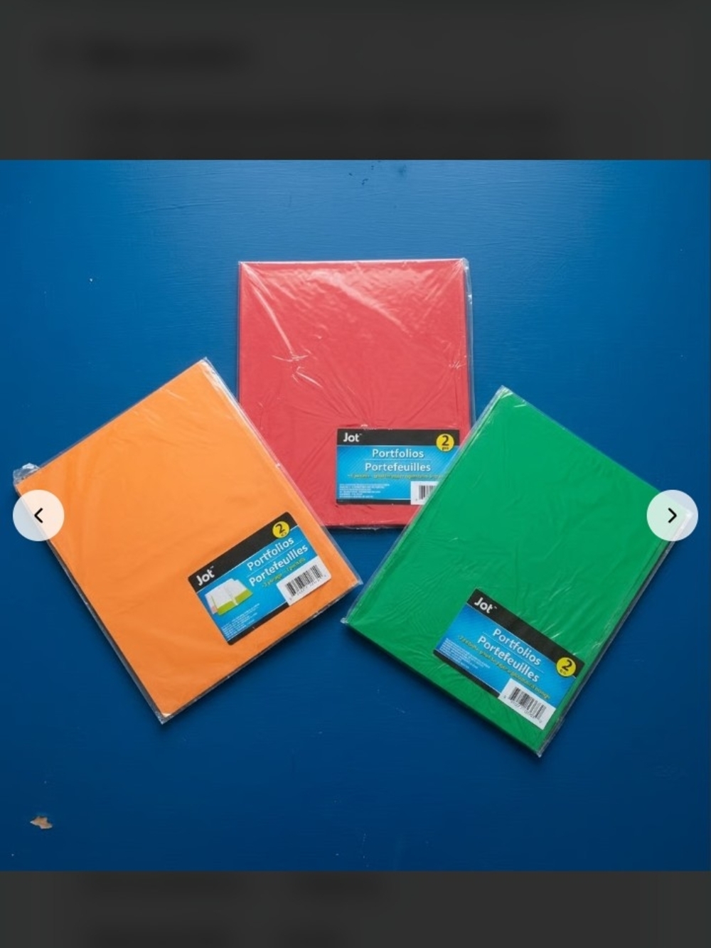 Colored Party Portfolios - Red, Orange, Green (4 Pack)